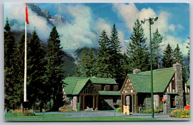 Banff Alberta Canada Entrance to Banff National Park Vintage Chrome  Postcard