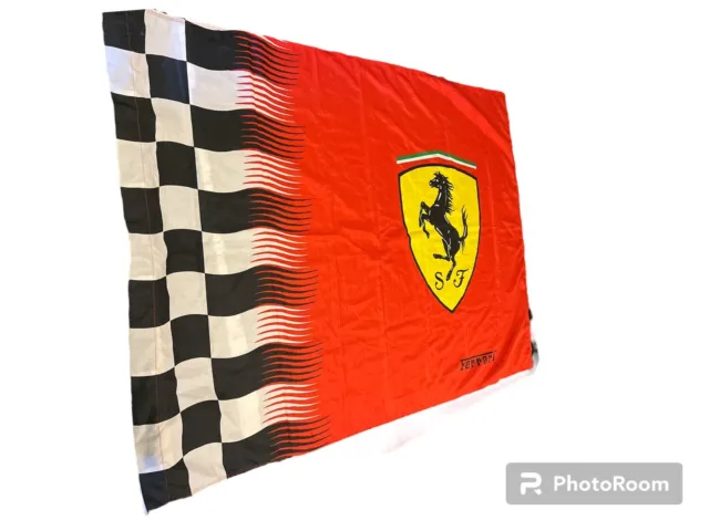 Vtg Ferrari Racing Flag Banner From 2002 39” X 56”