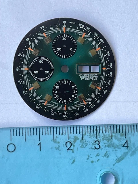 vintage Valjoux 7750 green dial cadran Zifferblatt vintage Valjoux 7750 green dial cadran Zifferblatt