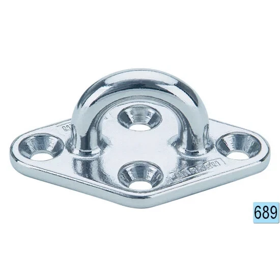 Harken LARGE  STAINLESS DIAMOND PADEYE  (SWL 8,000 lbs.) 689- 3-7/8" LONG