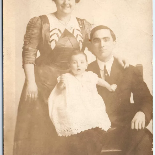 c1910s Scranton, PA Cute Family Smile RPPC Real Photo Postcard Schriever's A124