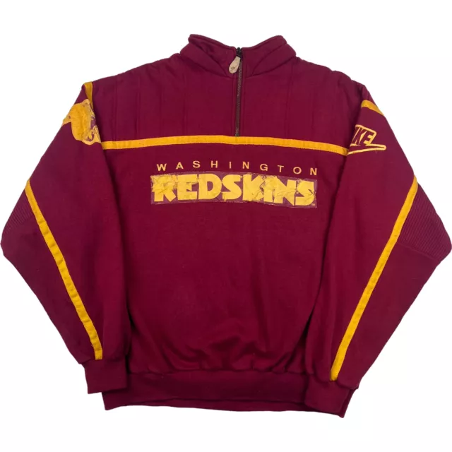 Nike Washington Redskins Maroon Yellow Full Zip Sweatshirt Men's Large