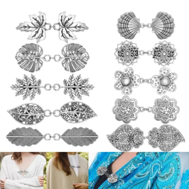 MULTIFUNCTIONAL CLIP SHAWL Brooch Silver Color Sweater Blouse Pin $6.52 ...