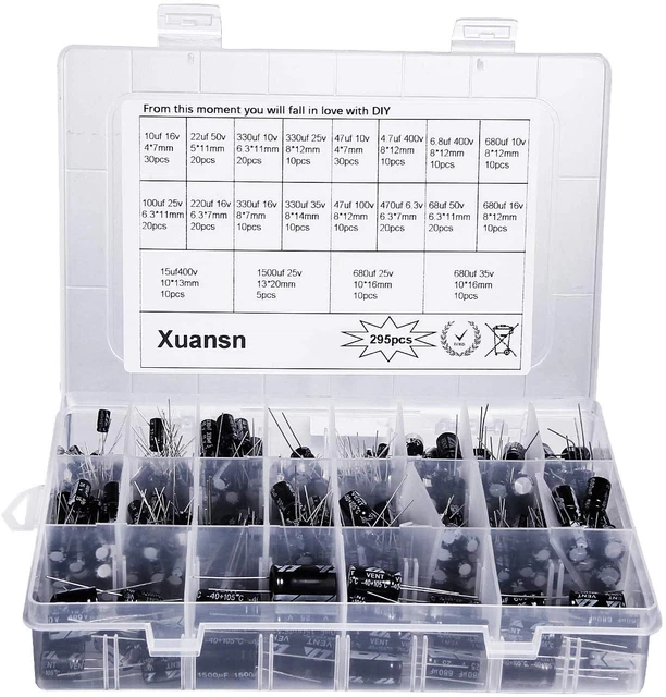 Capacitor 4.7UF 6.8UF 10UF 15UF 22UF 47UF 100UF 220UF 330UF 470UF 680UF 1500UF E