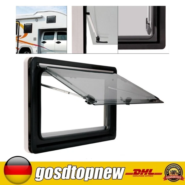 Wohnmobil Fenster 700x400mm - Horizontal-Schiebefenster Für Wohnwagen & Camper | Schwarz