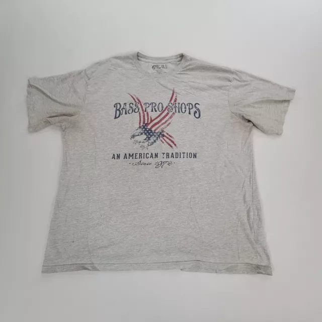 BASS PRO SHOPS Shirt Adult 2XL XXL Gray Casual Outdoors Fishing ...