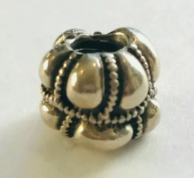 Pandora Bead Sterling Silver Twisted Rope Ball Nugget Bubble In Rope 925 ALE