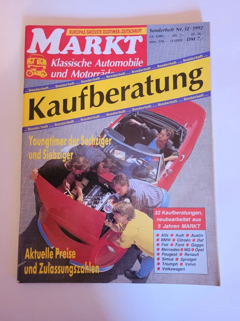 Oldtimer Markt  Sonderheft Nr. 12  1992  "Kaufberatung Youngtimer der 60er+70er"