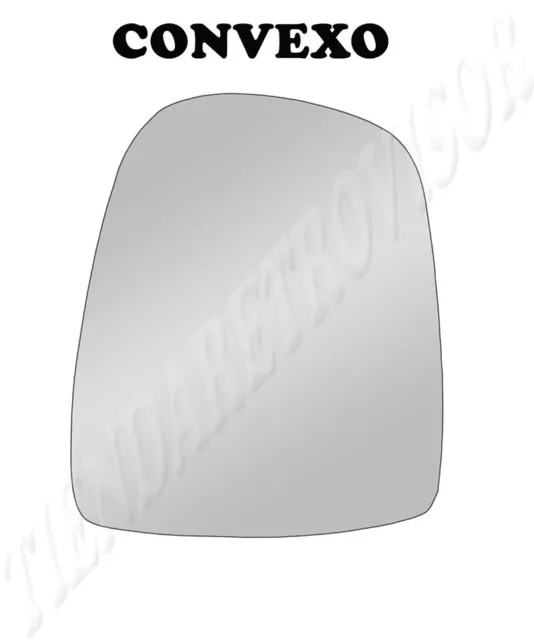 CRISTAL RETROVISOR PARA RENAULT TRAFIC 2001- CONVEXO Izquierdo(Conductor)