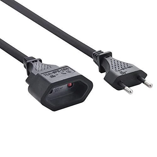 Electraline 900012CBB Prolongateur avec Prise européenne Noir 5 m