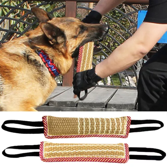 Dog Tug Toy Dog Training Bite Pillow Jute Bite Toy - Best for Tug of War, Puppy