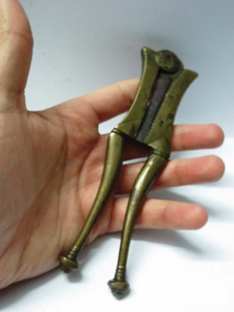 Vintage Old Indian Brass Metal Betel Nut Cutter Collectable