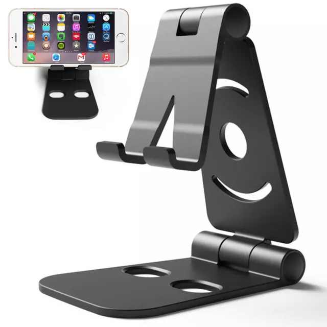 Support Téléphone Multi-Angles Réglable Aluminium Bureau Domicile Tablette 2