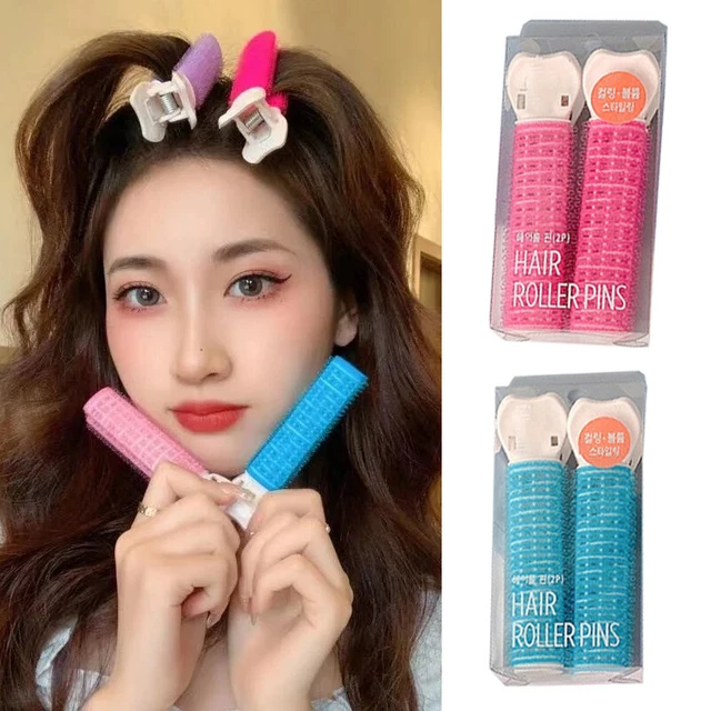 2x Moelleux Cheveux Clips Volume Instantané Racine Bigoudi Rouleau Naturel