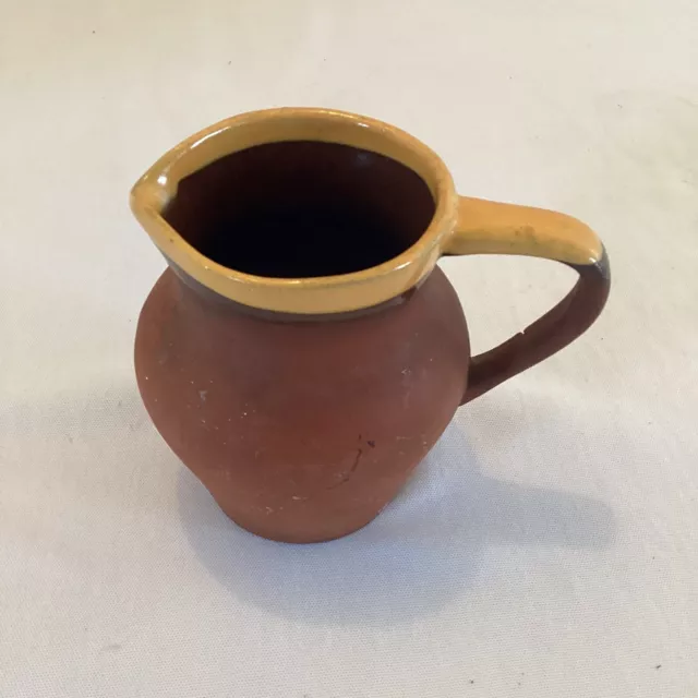 Hand Made Half Pint Studio Terracotta Rustic Clay Primitive Milk Jug