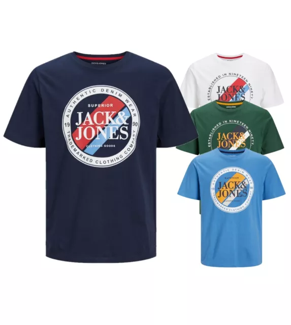 Jack & Jones Herren T-Shirt LOOF weiß blau grün M L XL XXL 12248624