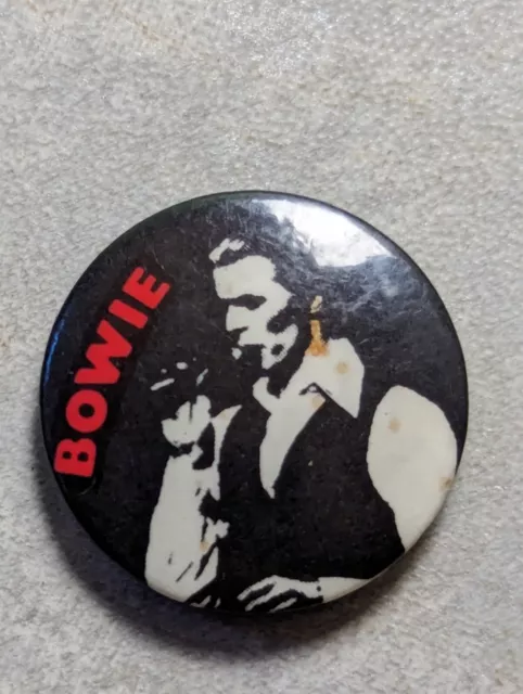 Vintage 80s David Bowie Pin BADGE