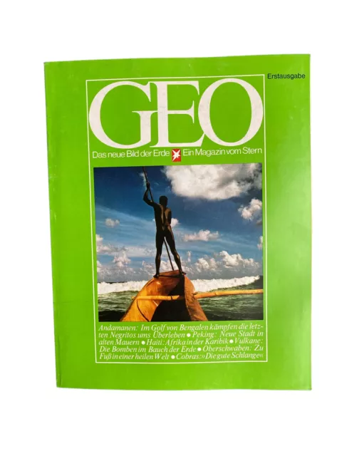 Geo Magazin Erstausgabe Heft von 1976 Nr. 1 Das neue Bild der Erde Zeitschriften