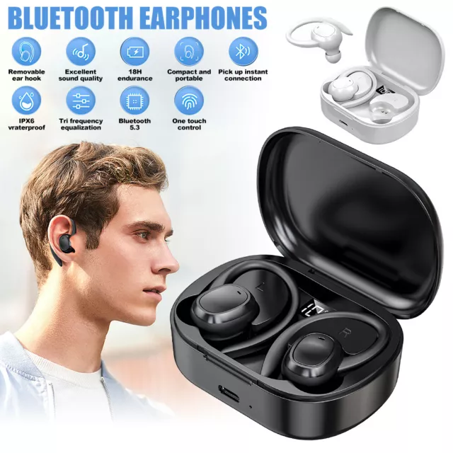 Wireless Bluetooth Earphones Headphones Sport Gym Earbuds with Mic Sweatproof AU