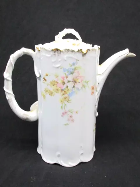 Antique Rosenthal China Monbijou Coffee Chocolate Pot Porcelain Floral Germany