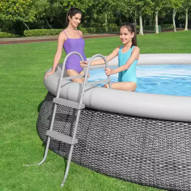 Escalera para piscina 2 peldaños Flowclear 84 cm Bestway vidaXL