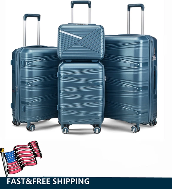 Luggage 4 Piece Sets Hard Shell Expandable Suitcase w/Spinner Wheel Lightweight