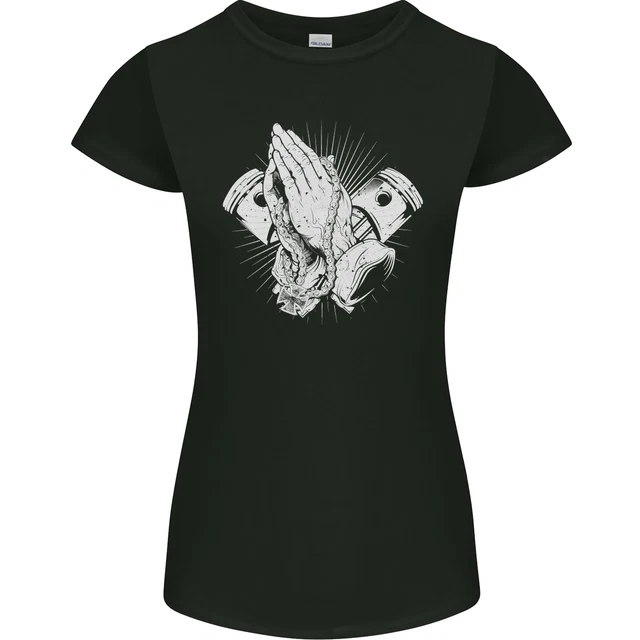 Maglietta Biker Prayer Biker Moto Moto Donna Petite Cut