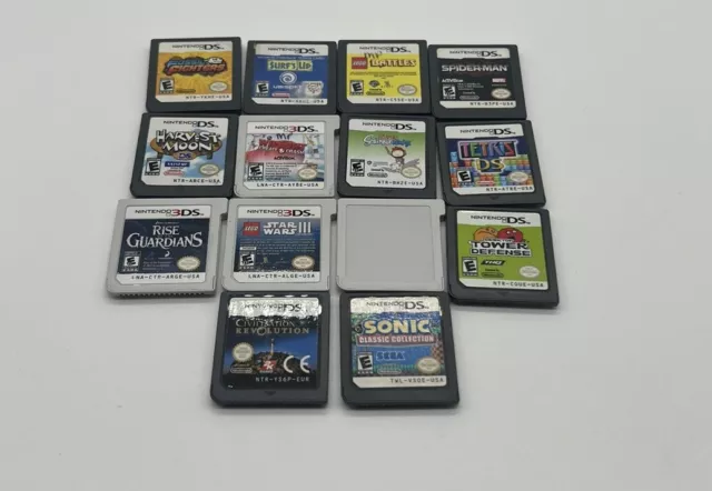 Lot of 10 Nintendo DS Games, 4 3DS Game Tested and Works