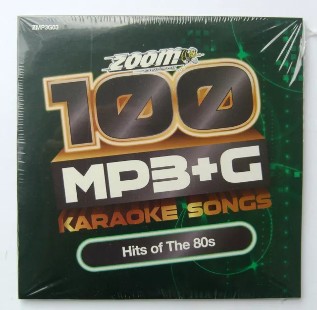 Zoom Karaoke MP3+G on DVD-ROM Disc - Hits of The 80s - 100 Karaoke Songs