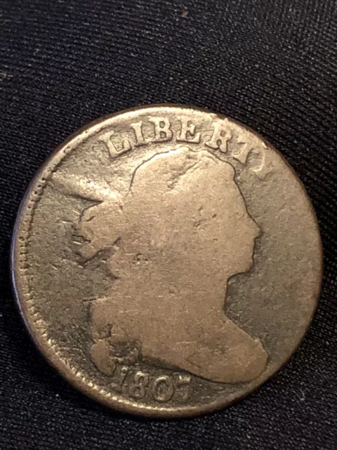 1807 draped bust large cent comet variety nice choice briwn copper
