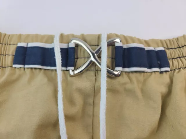 Vintage 70's Jantzen Belted Swim Trunks Shorts Tan Mens sz 38 2