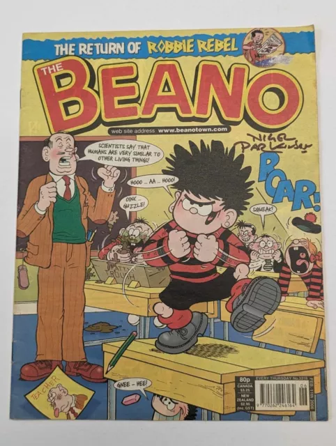 The Beano No. 3316 - Signed By Nigel Parkinson, 11th Feb. 2006, DC Thomson & Co