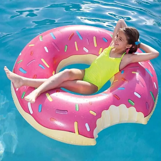 Inflatable Donut Swim Ring Tube Pool Float Lounger Beach Swimming Toy Lilo