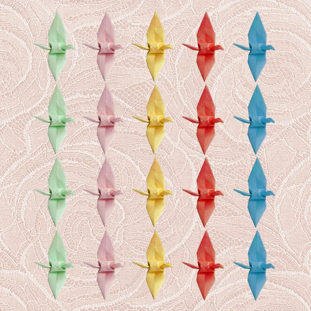 100 pz carta origami origami giapponese fai da te gru fai da te San Valentino