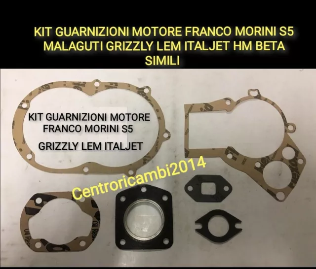 KIT Guarnizioni Motore Malaguti grizzly Lem ITALJET 50 Per FRANCO Morini S5N S5