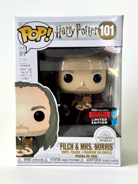 Funko POP! Harry Potter: Filch & Mrs. Norris #101, Fall 2019 Convention NEW