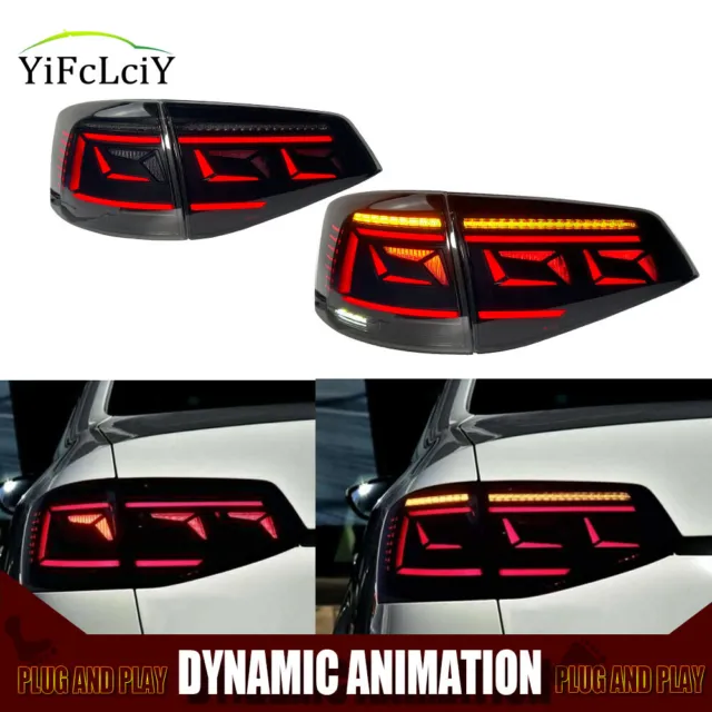 LED Tail Lights For Volkswagen Jetta 2015-2018 Dark Rear Lamp Dynamic Signal