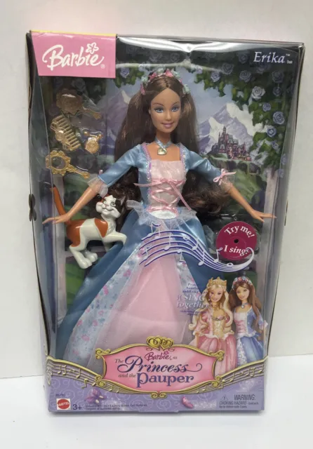 Barbie As The Princess & The Pauper Erika Singing Doll New Sealed RARE SINGS NIB 2