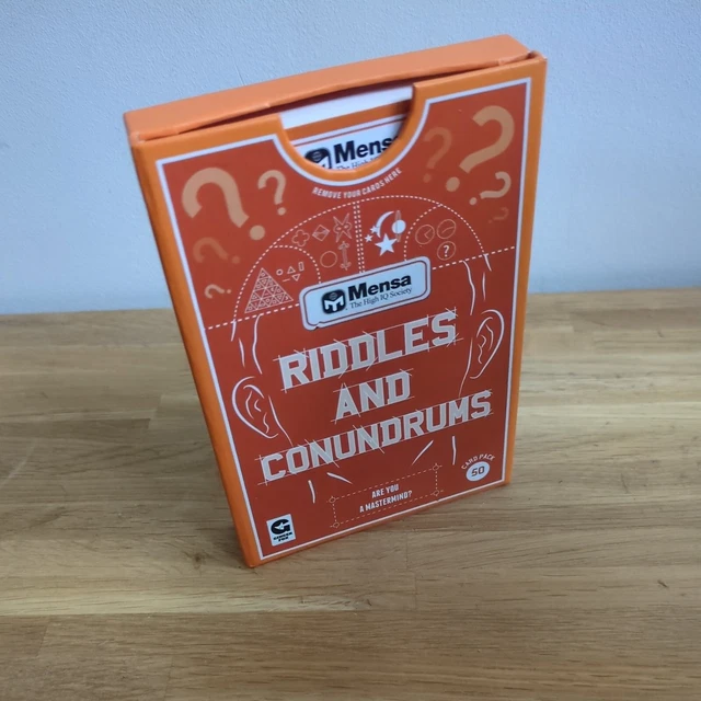 MENSA RIDDLES AND Conundrums Card Game The High IQ Society £1.13 ...