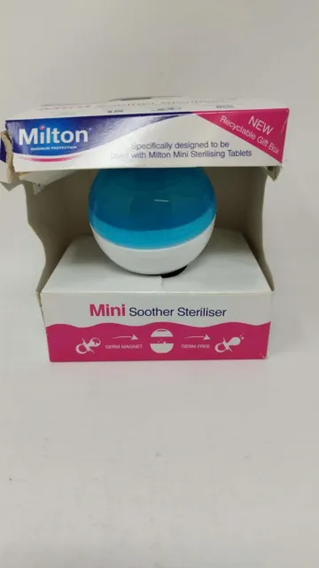 Mini chupete chupete infantil portátil Milton Baby 100% impermeable esterilizador AZUL