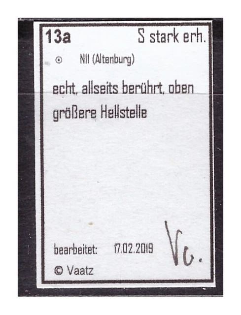 Altdeutschland, Sachsen,  MiNr. 13a, Nummernstempel 11 , geprüft Vaatz BPP 3