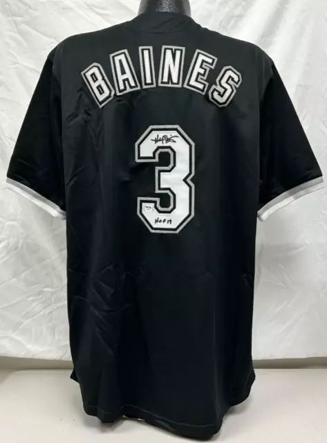 Harold Baines Signed Custom Black "Chicago" Player Jersey (XL) HOF Insc PSA 018