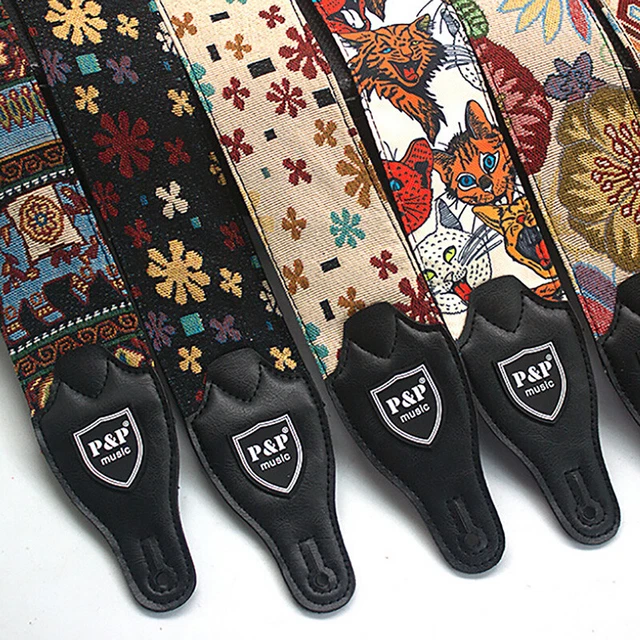 Embroidered Guitar Strap Belt Widen Electric Acoustic Guitar Bass Guitar BelE-ml