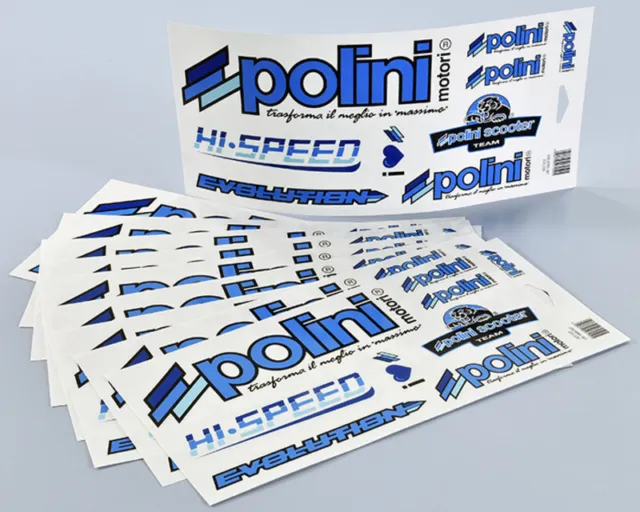 POLINI Blue Line Aufkleber für SYM MIO 50 4T E3 2009-16