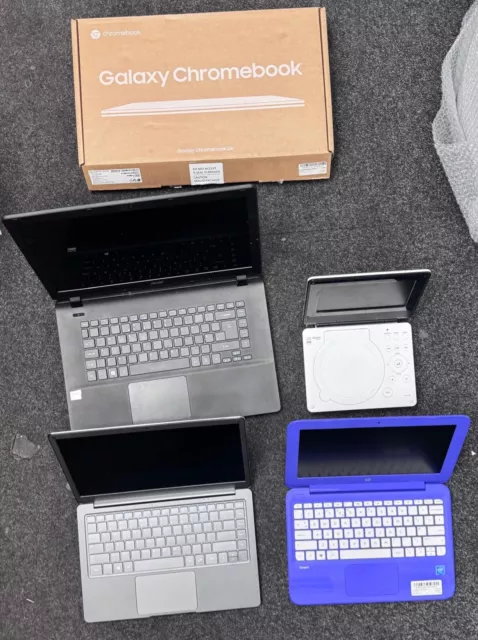 Laptops Bundle Job Lot Spares Repairs X 4 HP, Samsung, Acer, Parts Untested