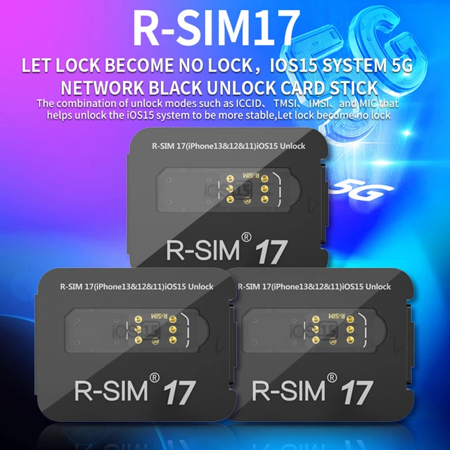 R-SIM17 2022 RSIM Nano Unlock Card For iPhone 13 12 11 Pro Max X XR iOS15 RSIM17