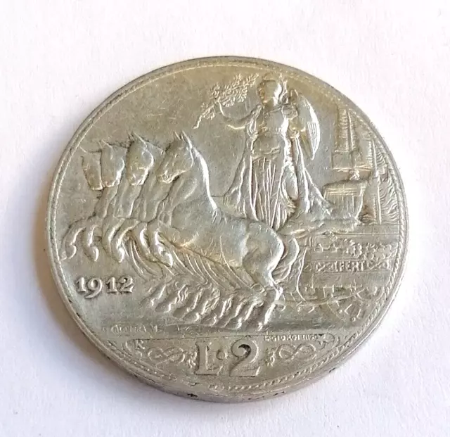 Regno D' Italia Vitt. Em. Iii   2 Lire Quadriga Veloce  1912