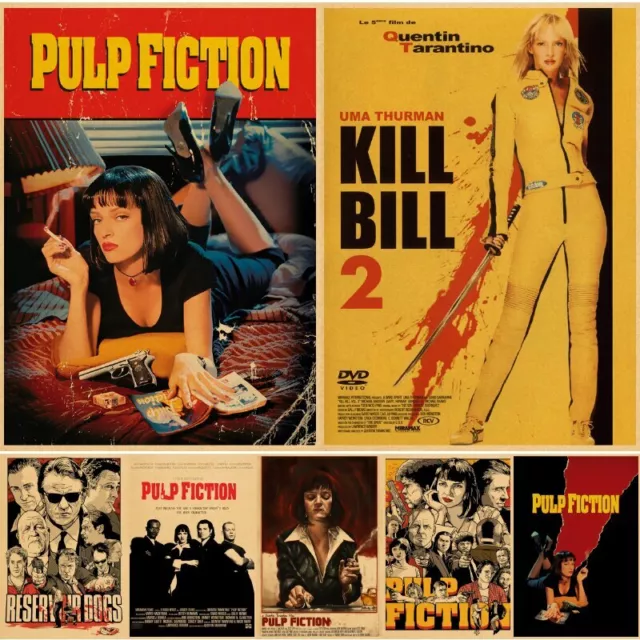 Classic Movie Posters Pulp Fiction Quentin Tarantino Kill Bill Retro Kraft Paper