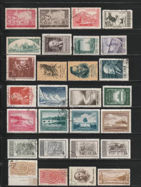 China, P.R., gestempelt / o / used Sammlung / Collection ex 1952-1959, 6 Scans !