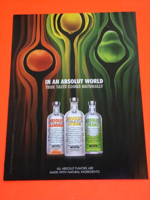 2009 Absolut Vodka Ad In An Absolut World True Taste Comes Naturally